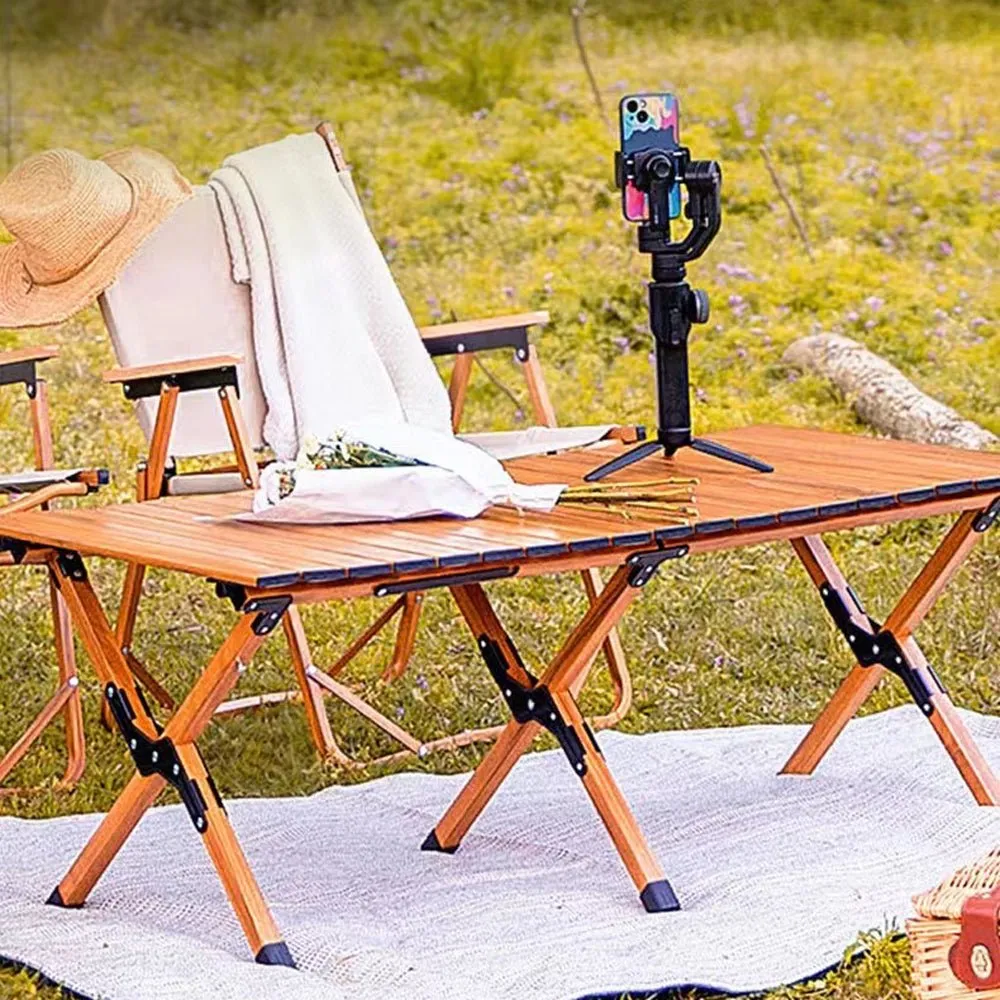 120cm Garden Outdoor Furniture Camping Chair Table Egg Roll Picnic Desk Folding Beach Set