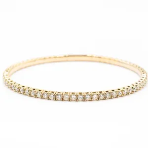 4 ctw Flexible Diamond Tennis Bracelet Cuff