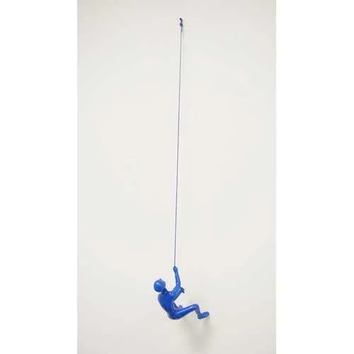 6" x 3" x 3" Resin Blue Climbing Man