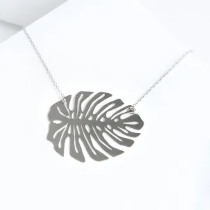 A Tea Leaf Jewelry - Monstera Deliciosa Leaf Necklace