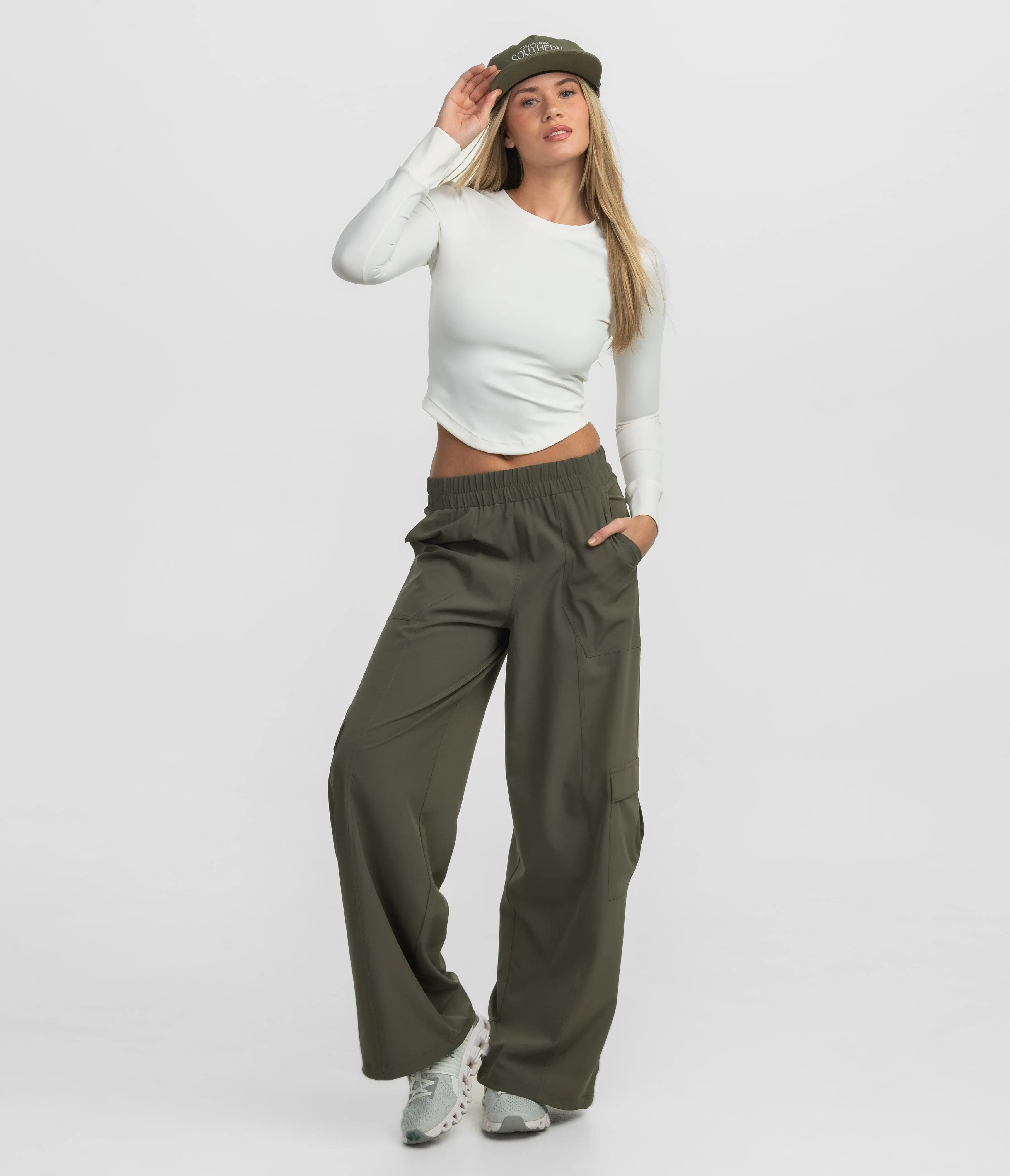 Adjustable Hybrid Cargo Pants - Cedar