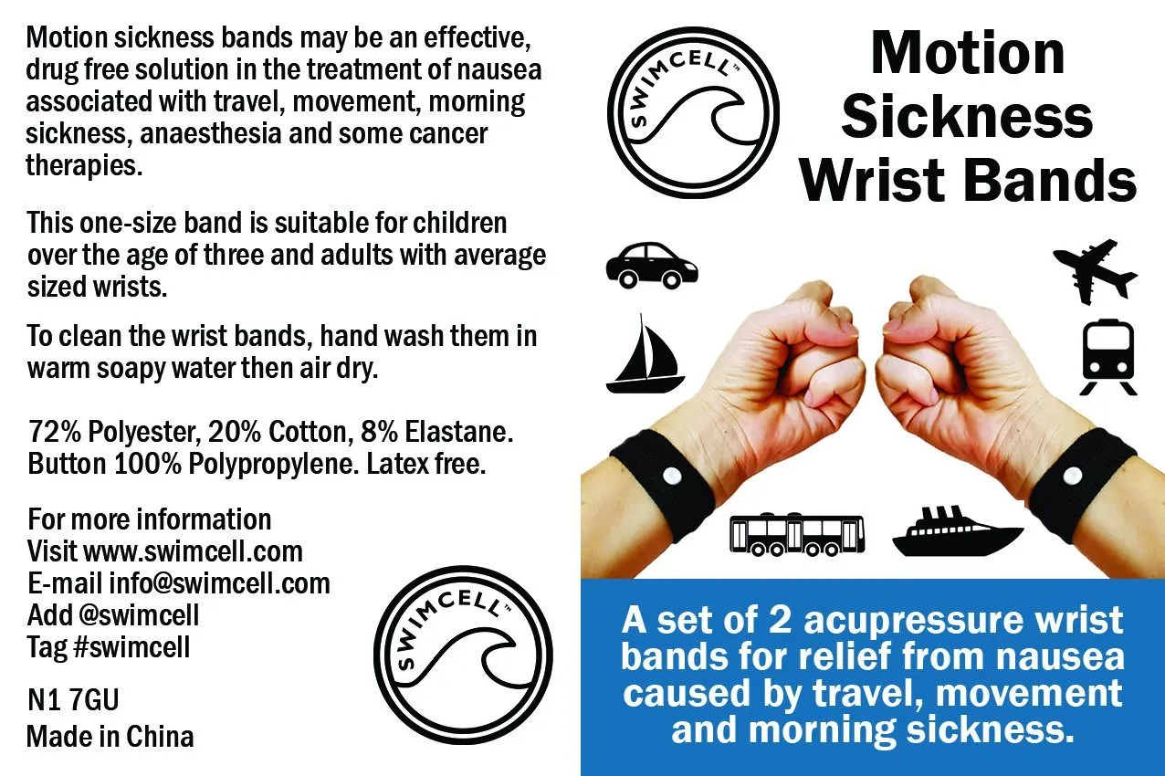 Anti Sickness Wrist Bands For Adults and Children.