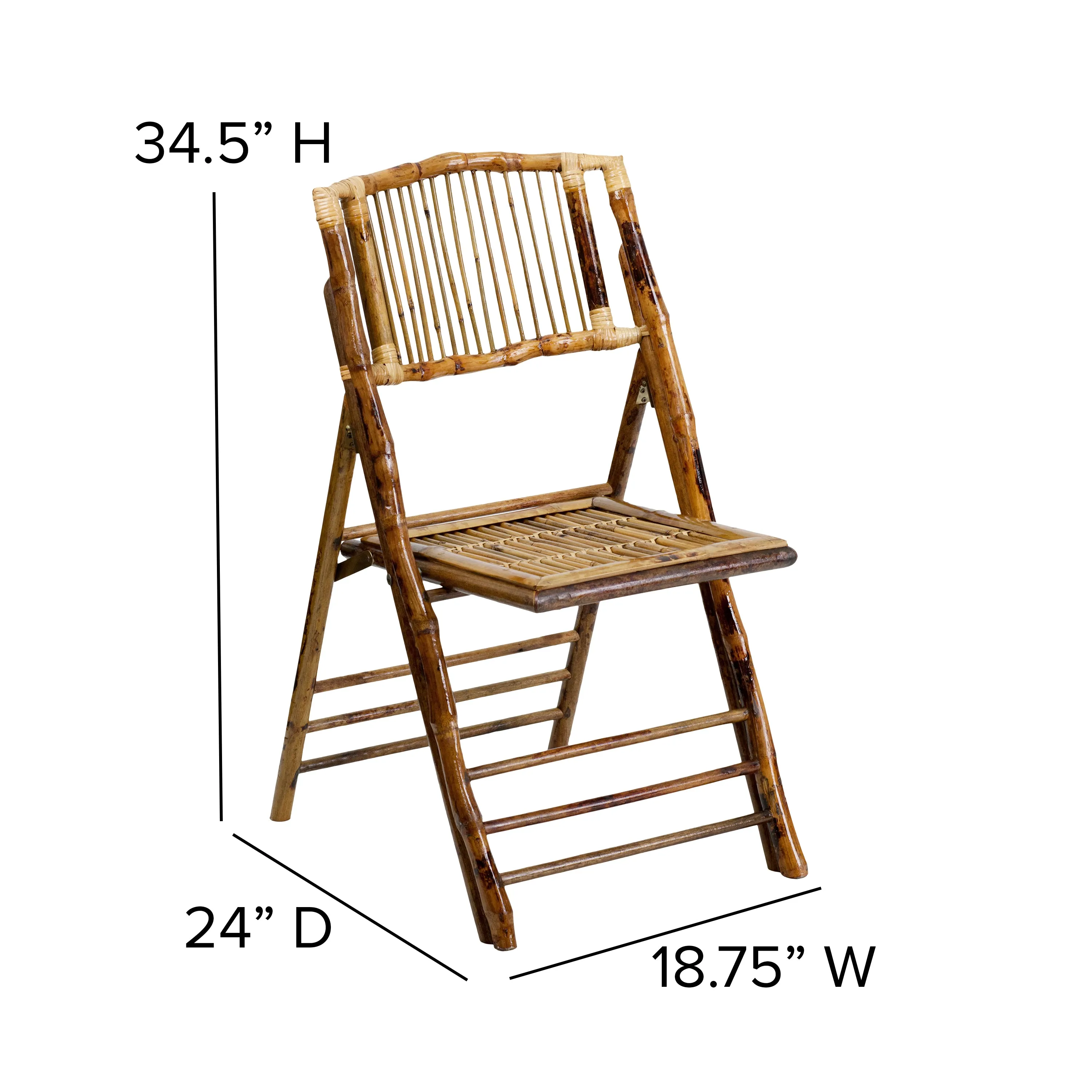 Bamboo Folding Chair 2-X-62111-BAM-GG