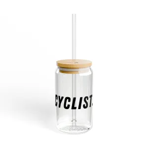 Cyclist. Sipper Glass, 16oz