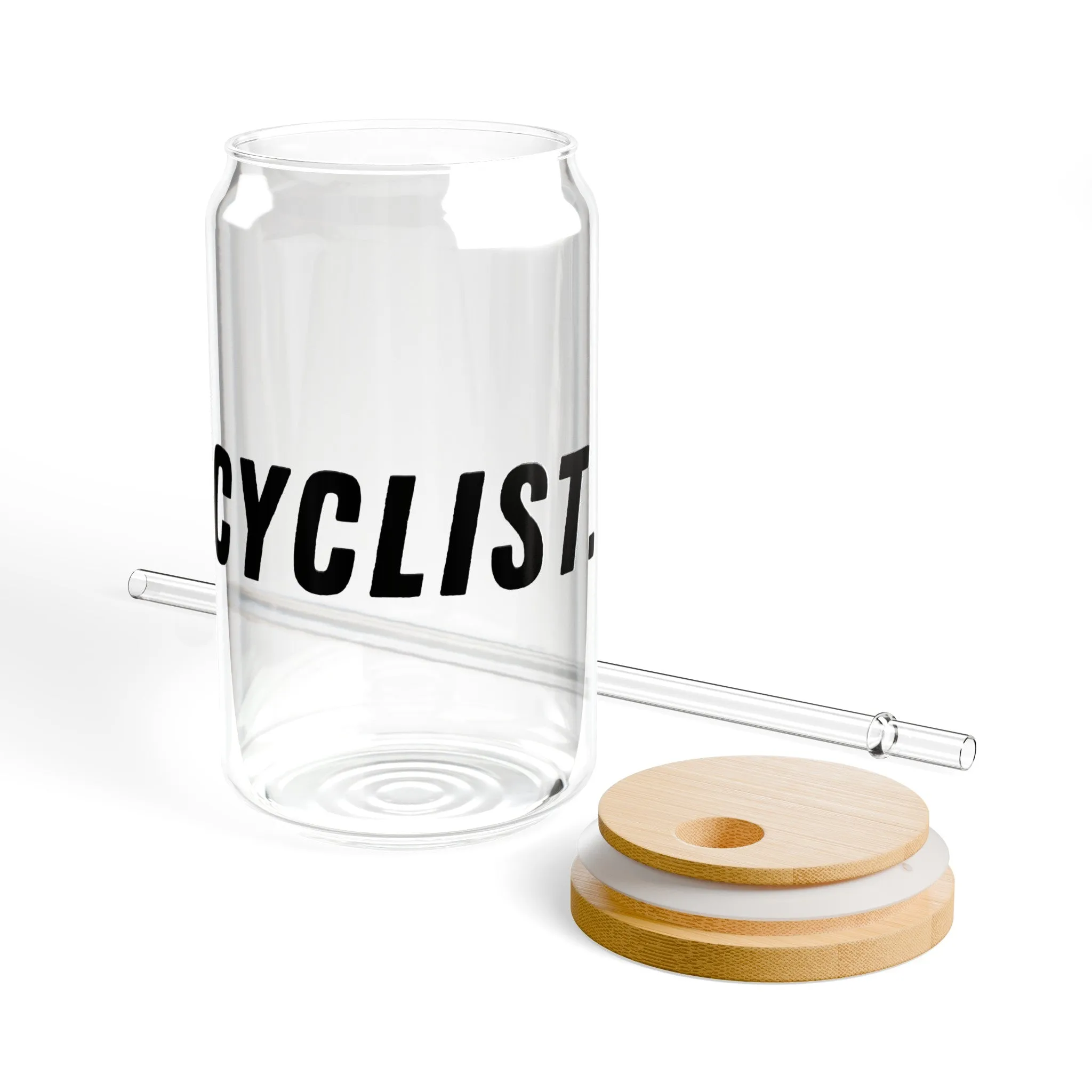 Cyclist. Sipper Glass, 16oz