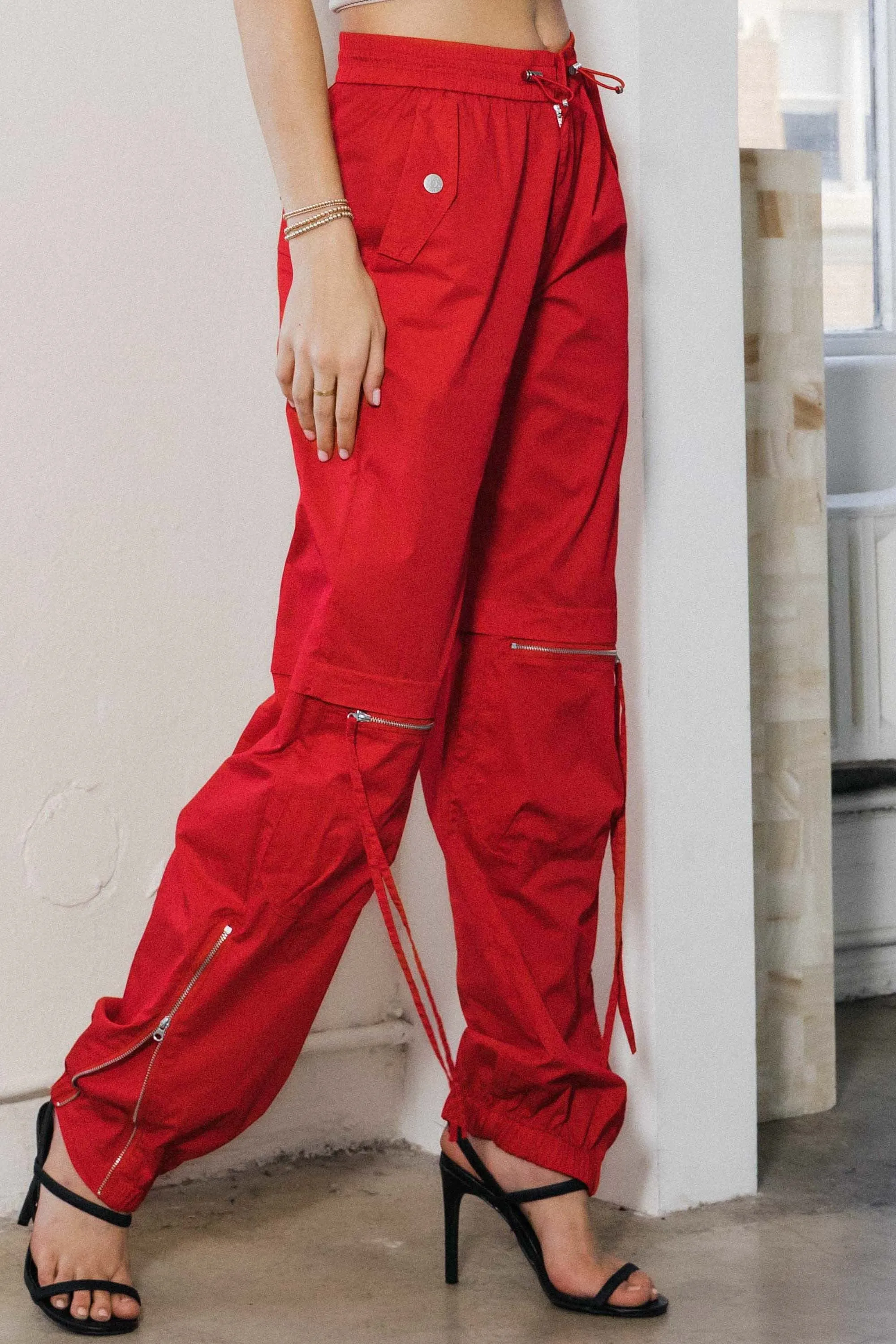 Elastic Waist Band Baggy Cargo Pants