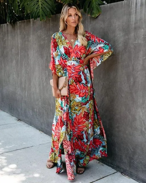 Floral Print Bikini Beach Cover-ups