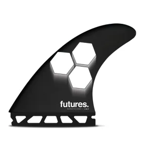 Futures Fins - AM2 HC Large Thruster Set - Black/White