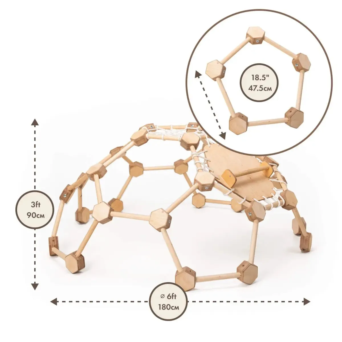 Goodevas Klettergerüst aus Holz: Geodome