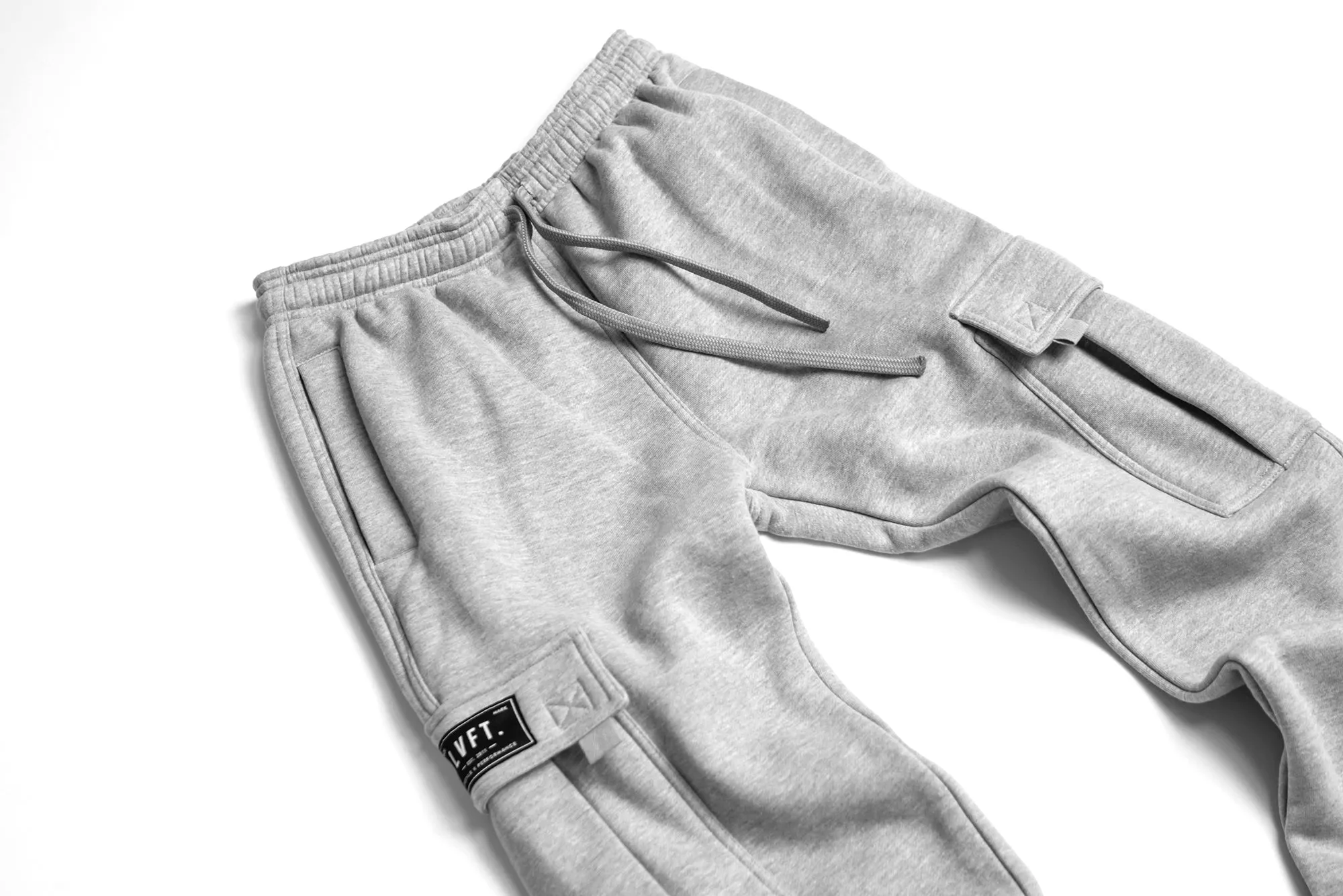 Heavy Fleece Cargo Pants - Grey