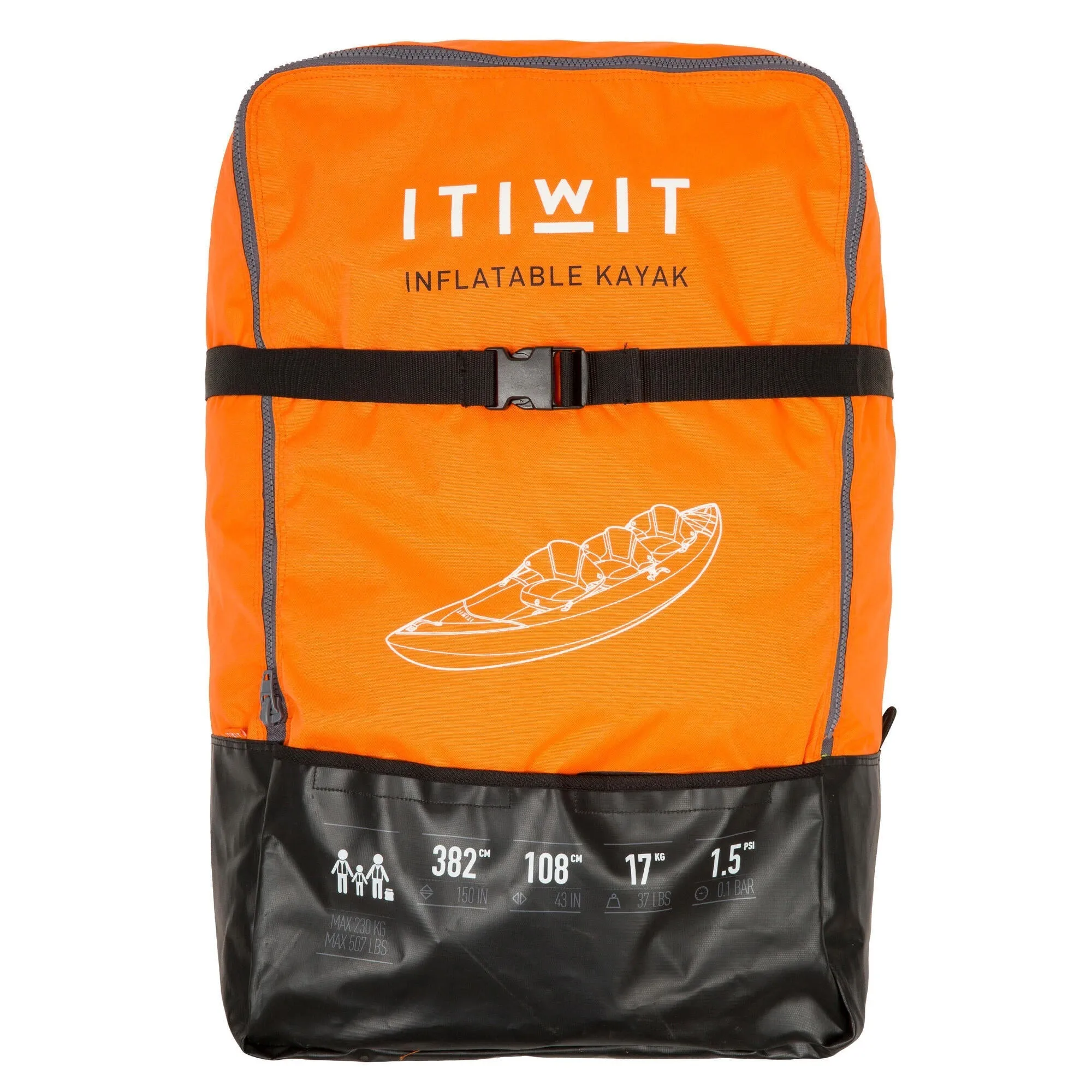 Itiwit Inflatable Recreational Touring Kayak 2 or 3 Person