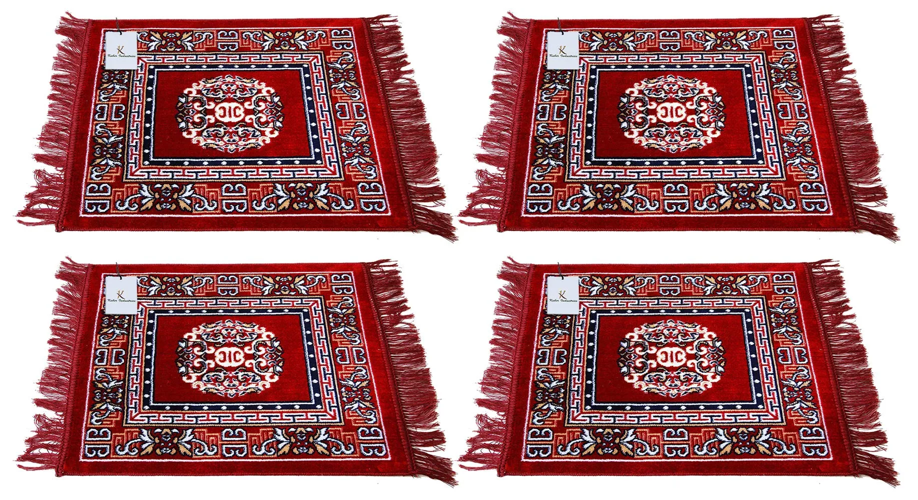 Kuber Industries Rug (Red, Velvet, Standard, Pack of 1)