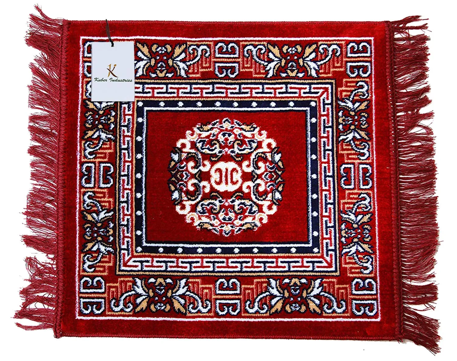 Kuber Industries Rug (Red, Velvet, Standard, Pack of 1)