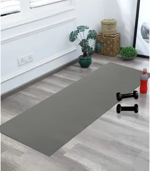 Kuber Industries Yoga Mat | Eva Foam Workout Mat | Anti-Skid Exercise Mat | Gym Yoga Mat | Yoga Mat for Women | Yoga Mat for Men | 4 MM | Gray