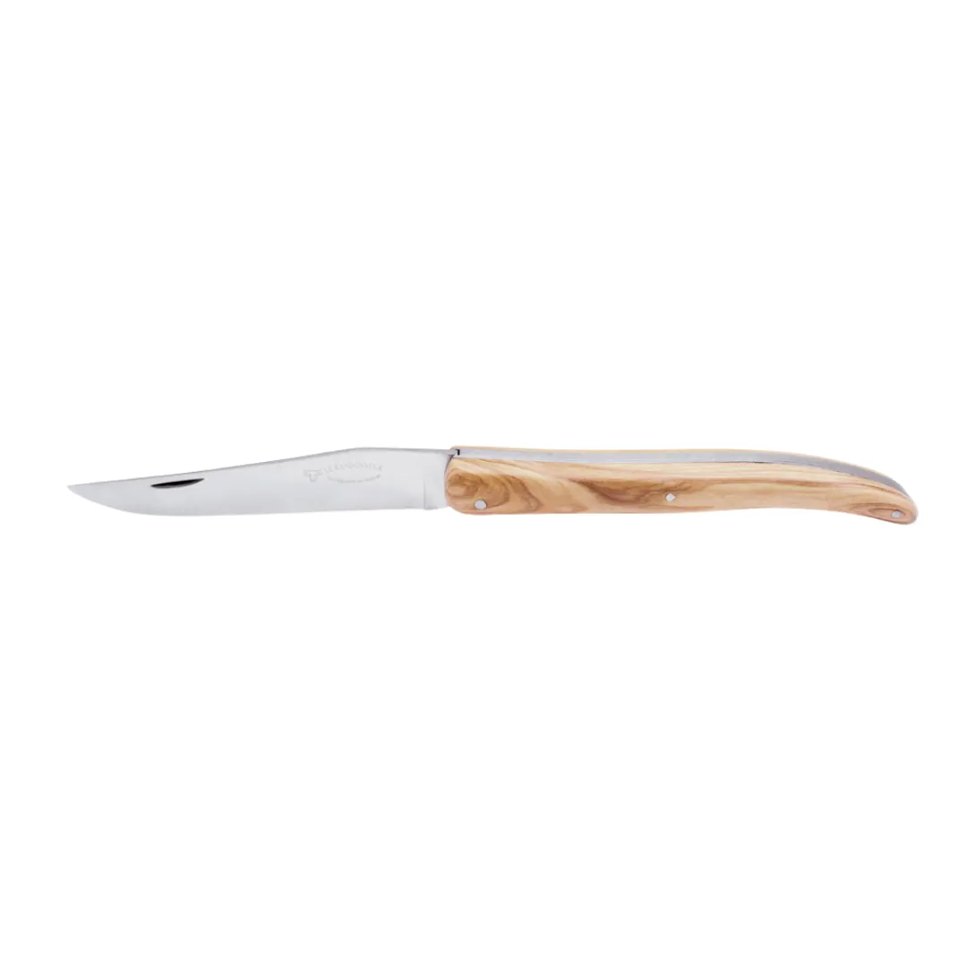 Laguiole En Aubrac Backpacker's Folding Knife (12cm) - Olive Wood