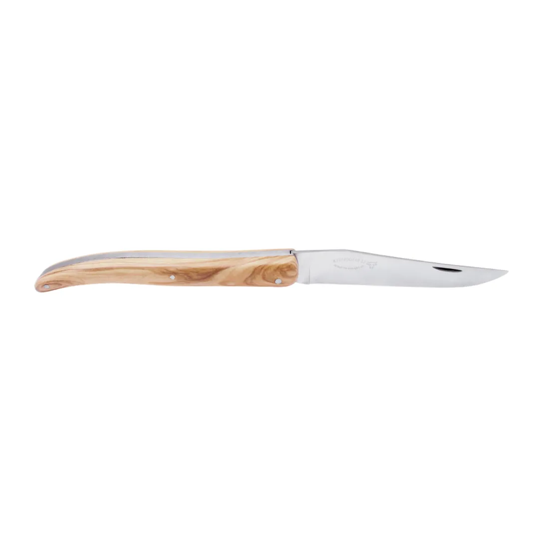 Laguiole En Aubrac Backpacker's Folding Knife (12cm) - Olive Wood