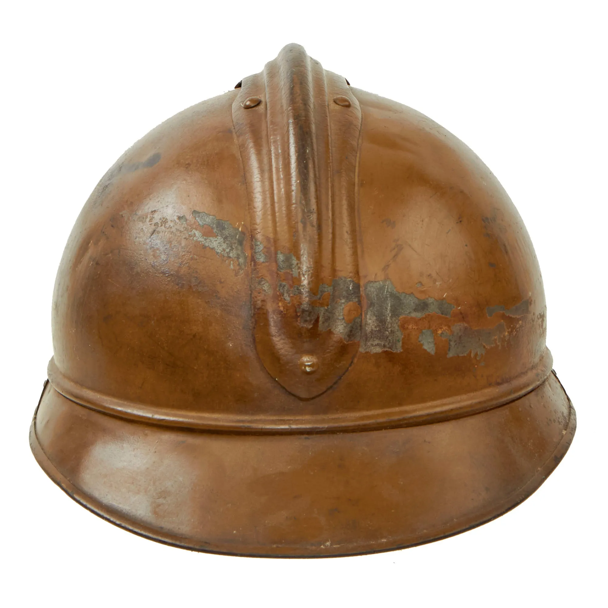 Original Rare Russian WWI 2nd Issue M-1915 French Adrian Helmet with Russian Plate