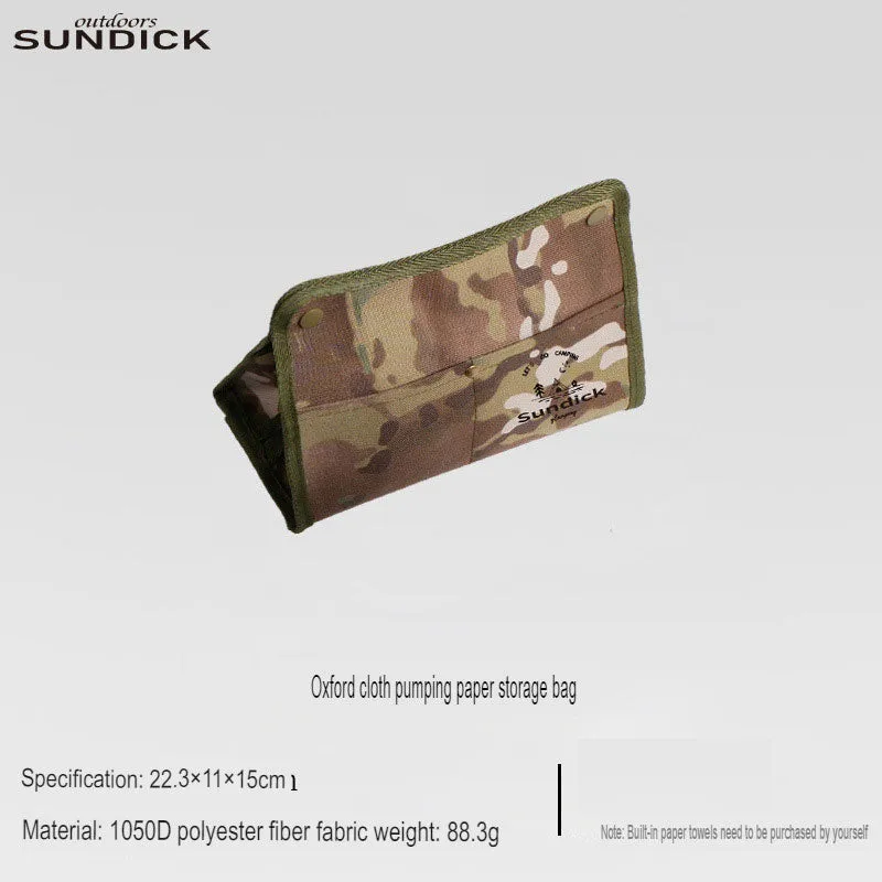 Outdoor Camping Portable Tissue Bag Travel Tissue Storage Bag Tactical Vehicle Camouflage Bag