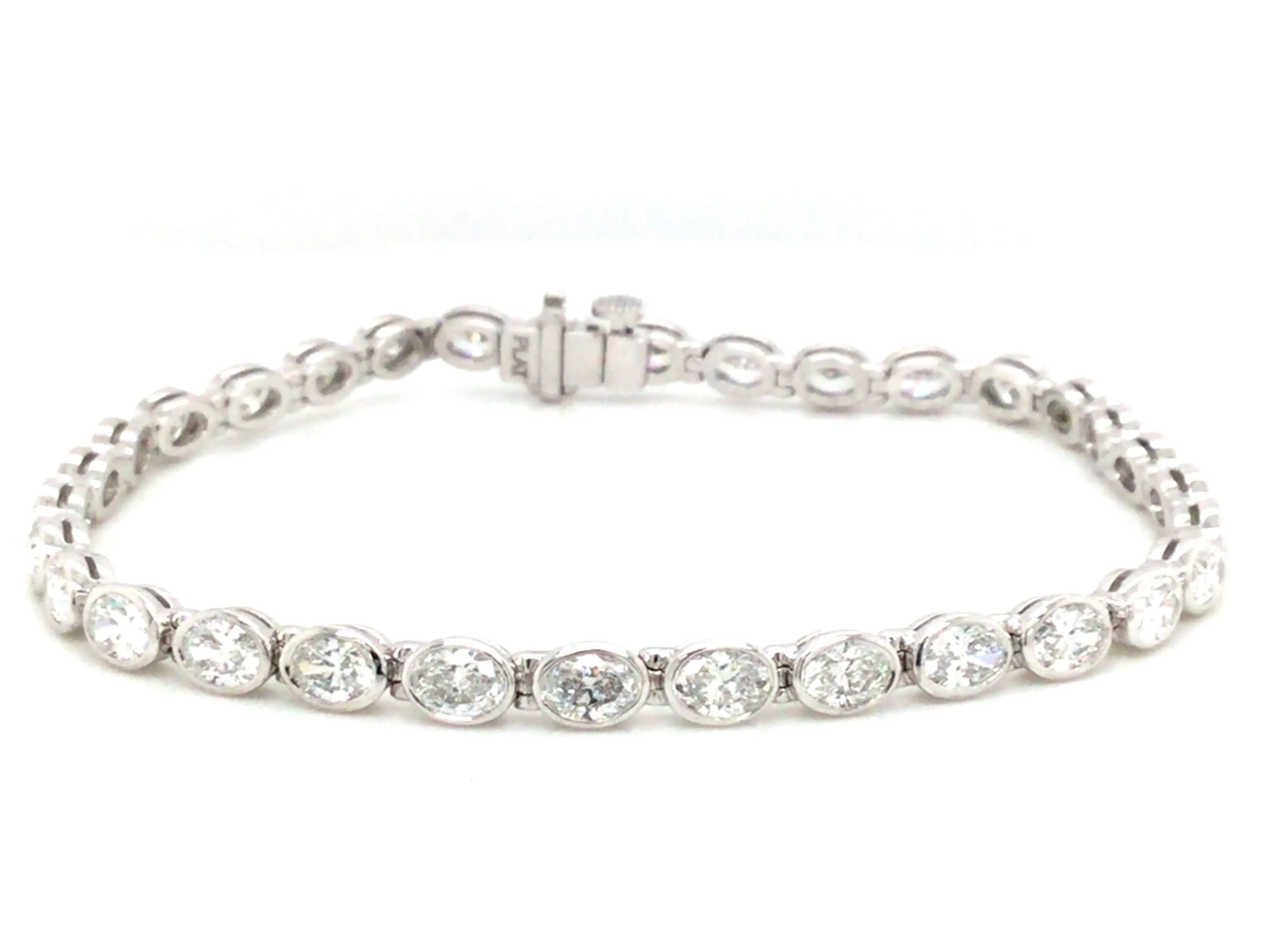 Platinum Natural Diamond Tennis Bracelet