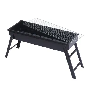 Portable Charcoal BBQ Grill with Foldable Legs, Steel, Wallaroo