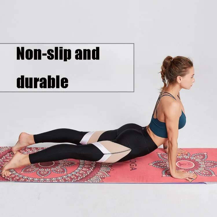 Portable Printed Non-slip Environmental Protection Yoga Mat Drape, Size: 185 x 63cm(Green Lucky Elephant)