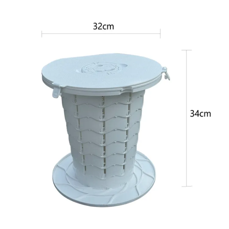 Retractable Portable Travel Toilet Collapsible Stool for Outdoors Fishing Camping Ordinary White