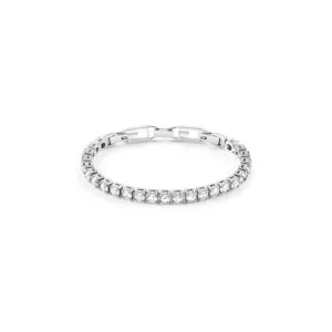 Rhodium Plated Crystal Tennis Bracelet UBB01234RHCLL