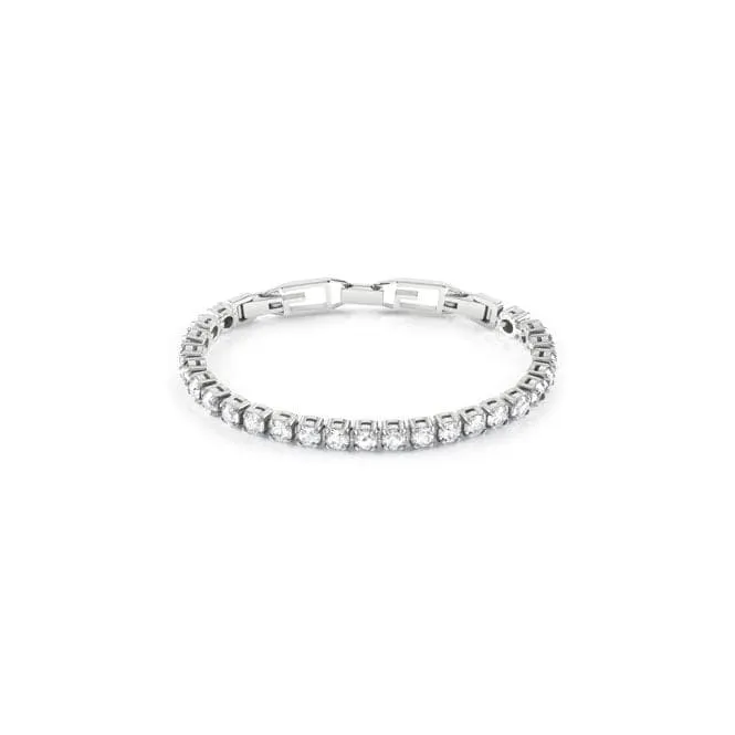 Rhodium Plated Crystal Tennis Bracelet UBB01234RHCLL