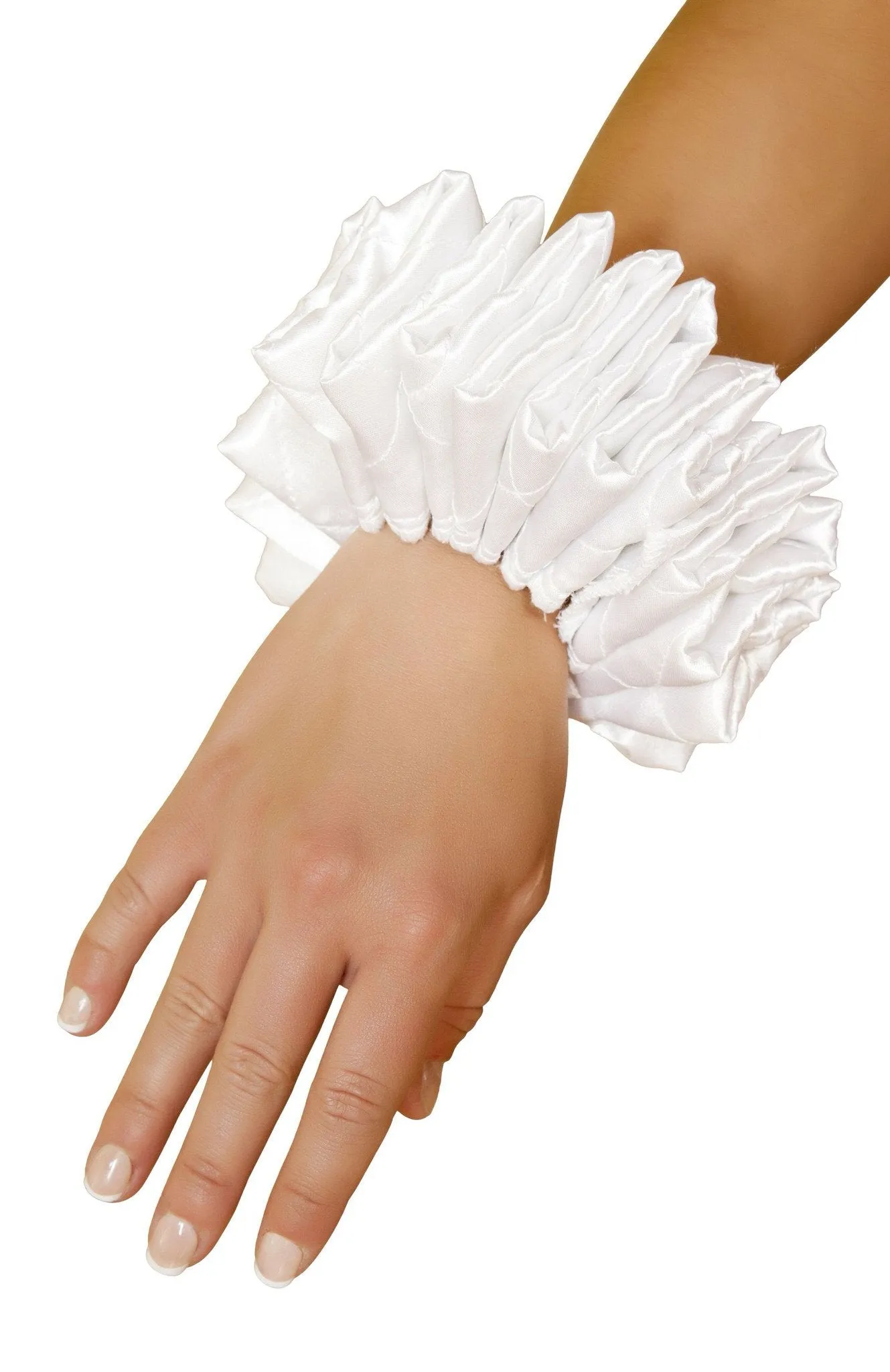 Ruffled wrist cuffs