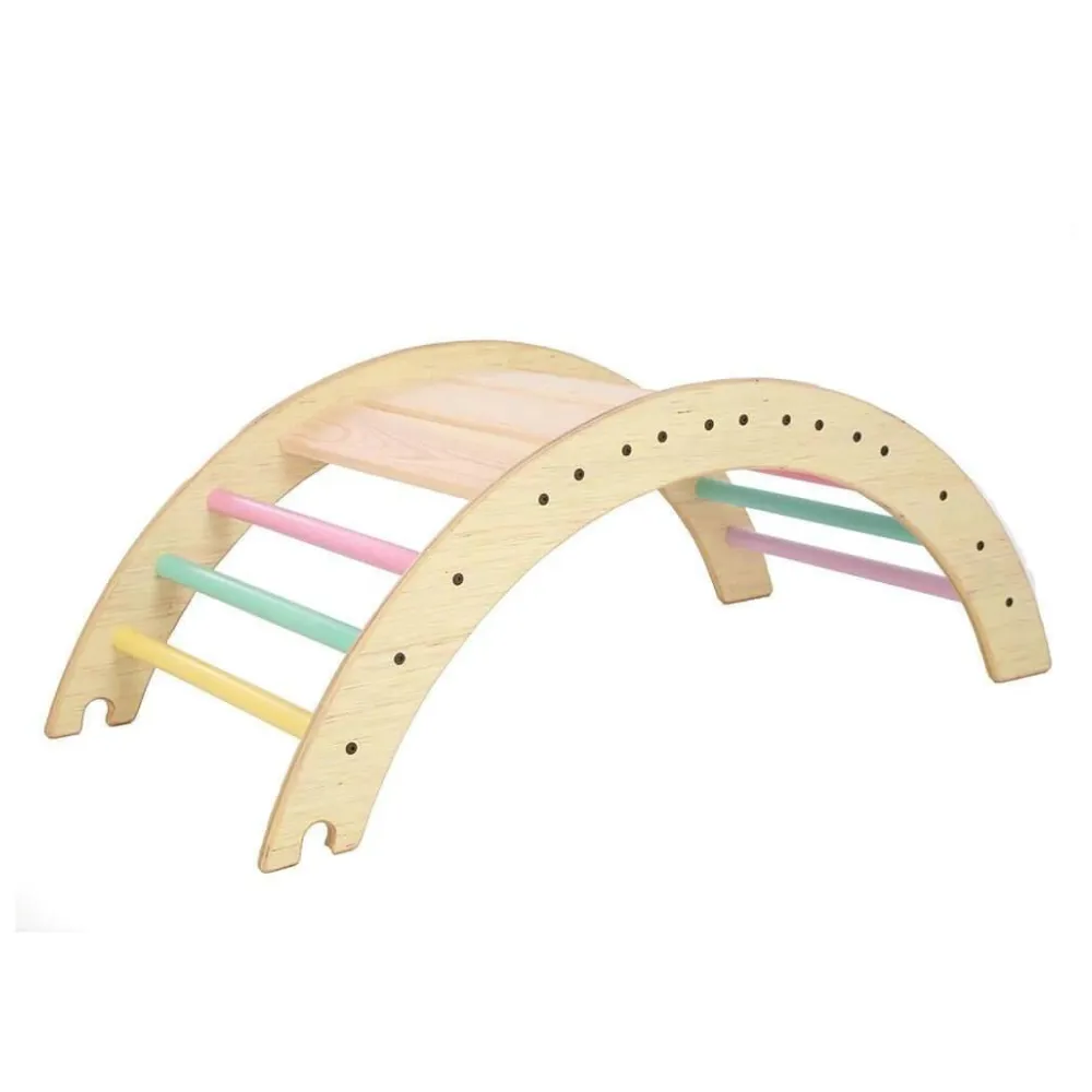 Semi Colored Wooden Pikler Climbing Arch