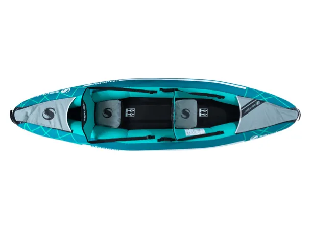 Sevylor Madison Inflatable Kayak Kit  - 2 Person - with 2 x Kayak Paddles, Foot Pump & 2 x Baltic Canoe Buoyancy Aids - 2024 Model - SPECIAL OFFER WHILST STOCKS LAST