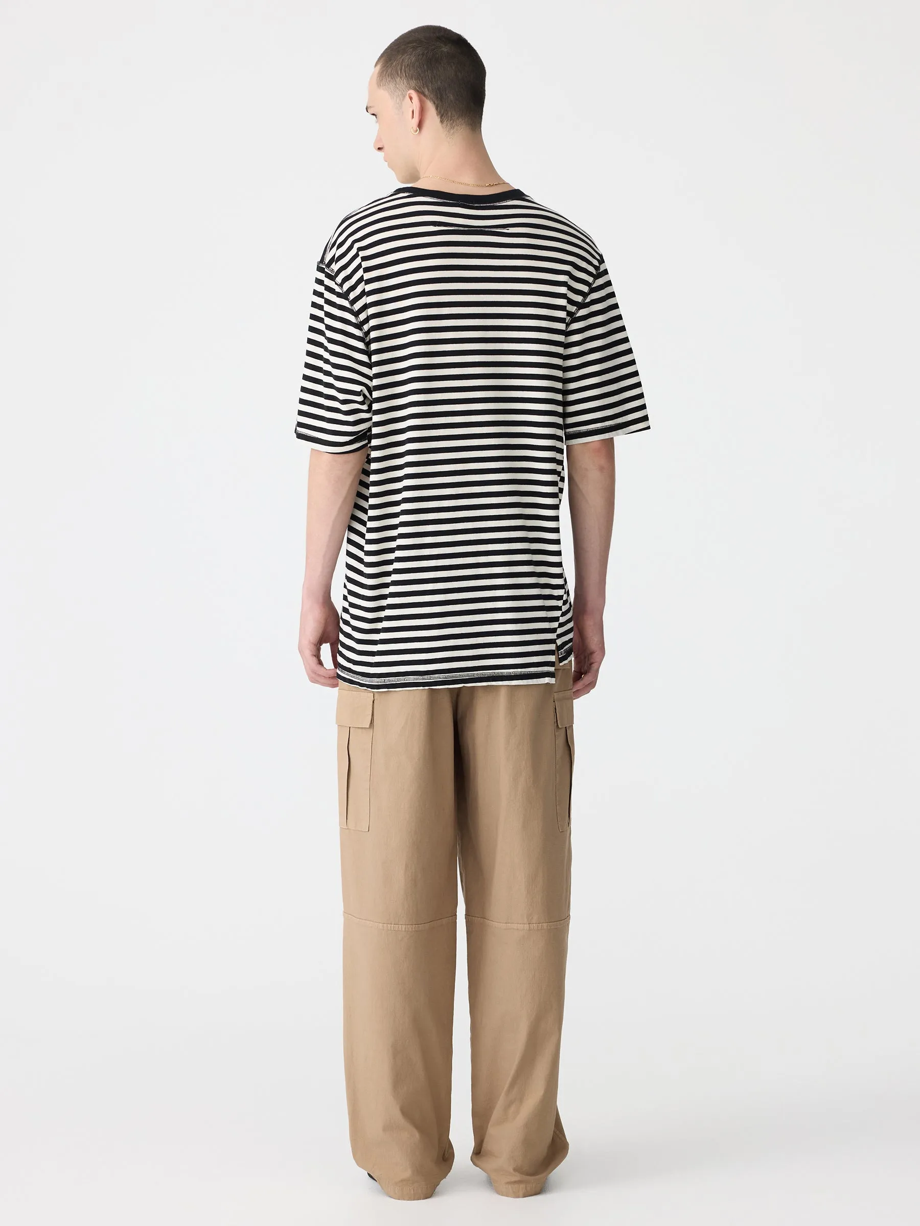 stripe slouch fit t.shirt