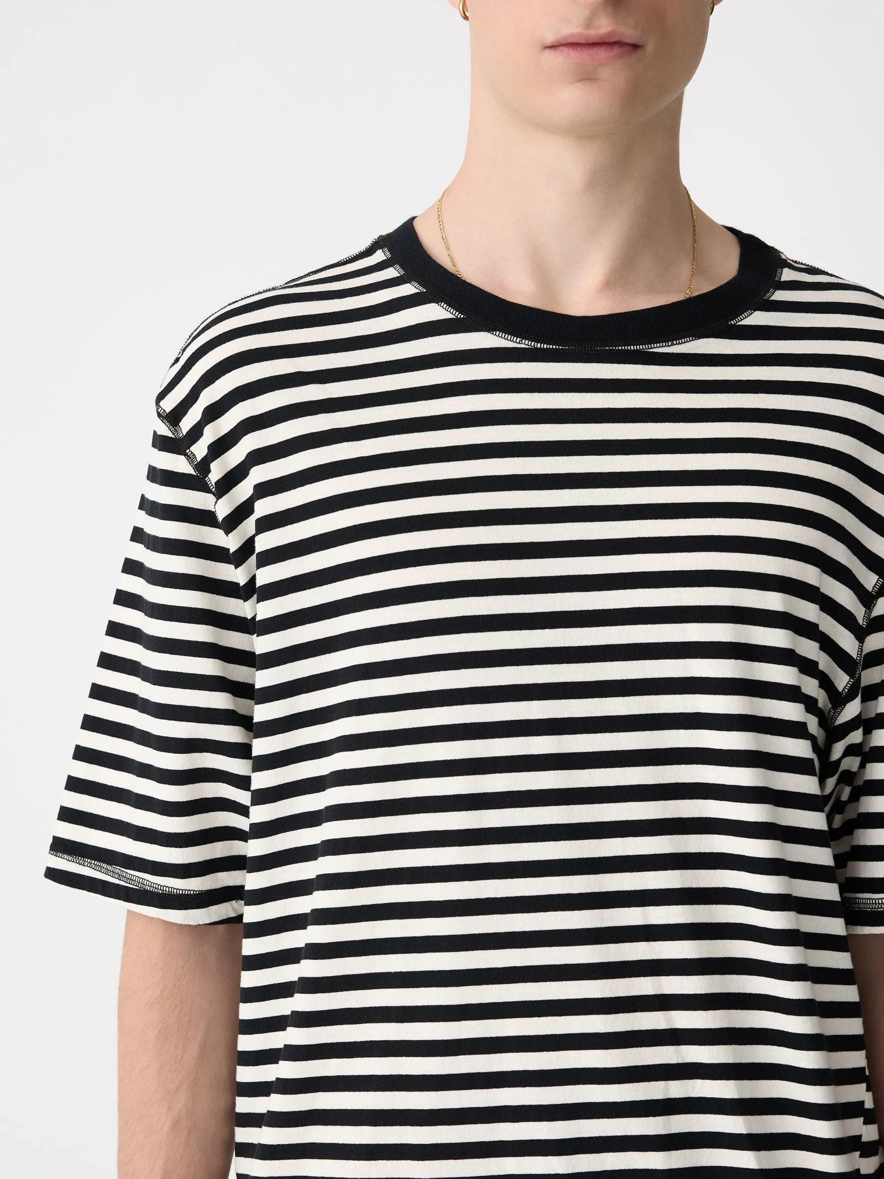 stripe slouch fit t.shirt