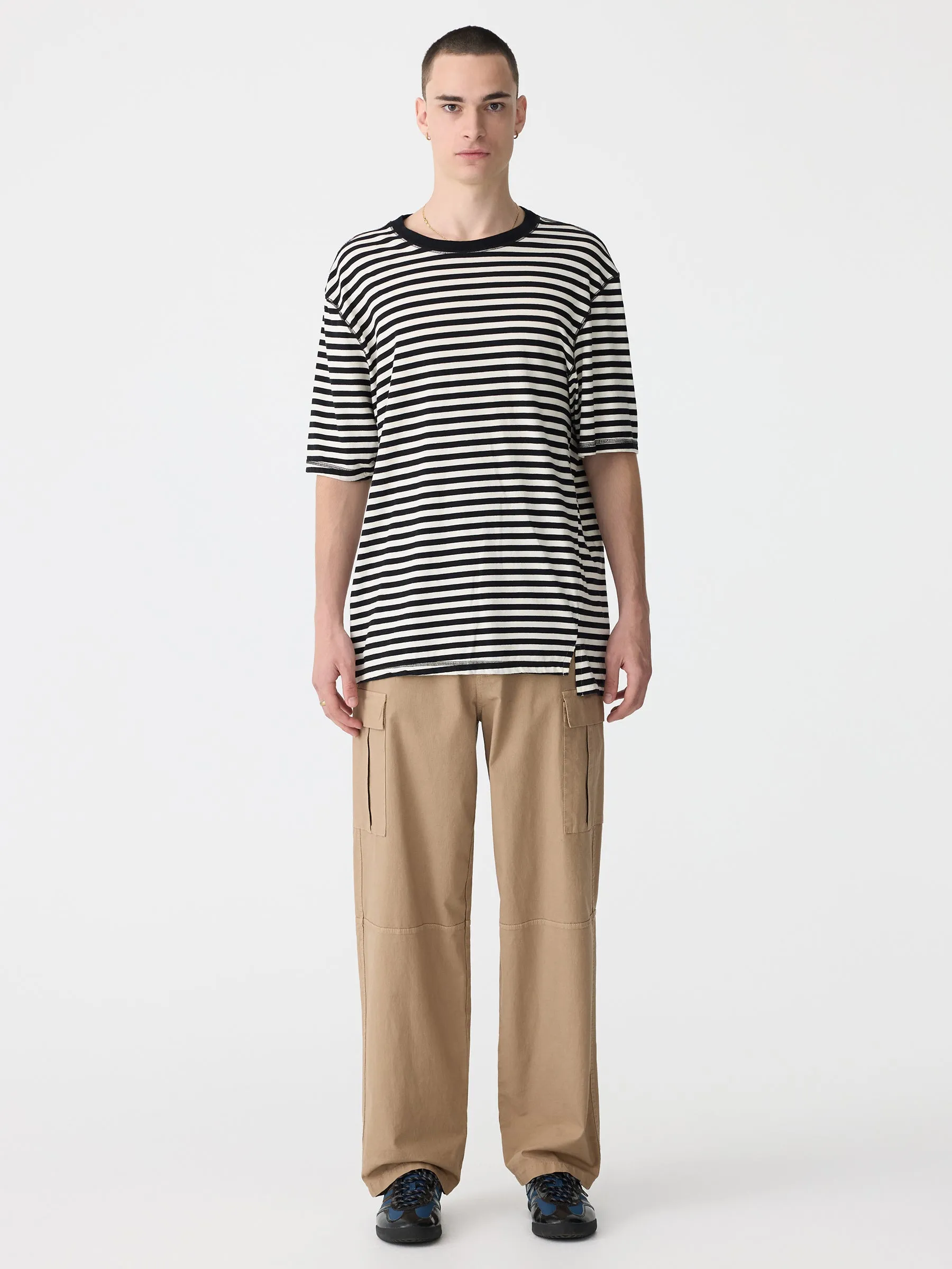 stripe slouch fit t.shirt