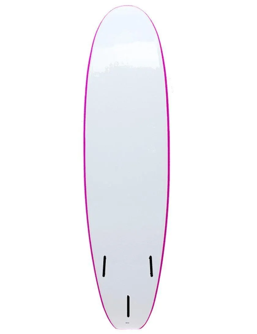 Surfworx Base Mini Mal soft surfboard 7ft 6 Pink Package