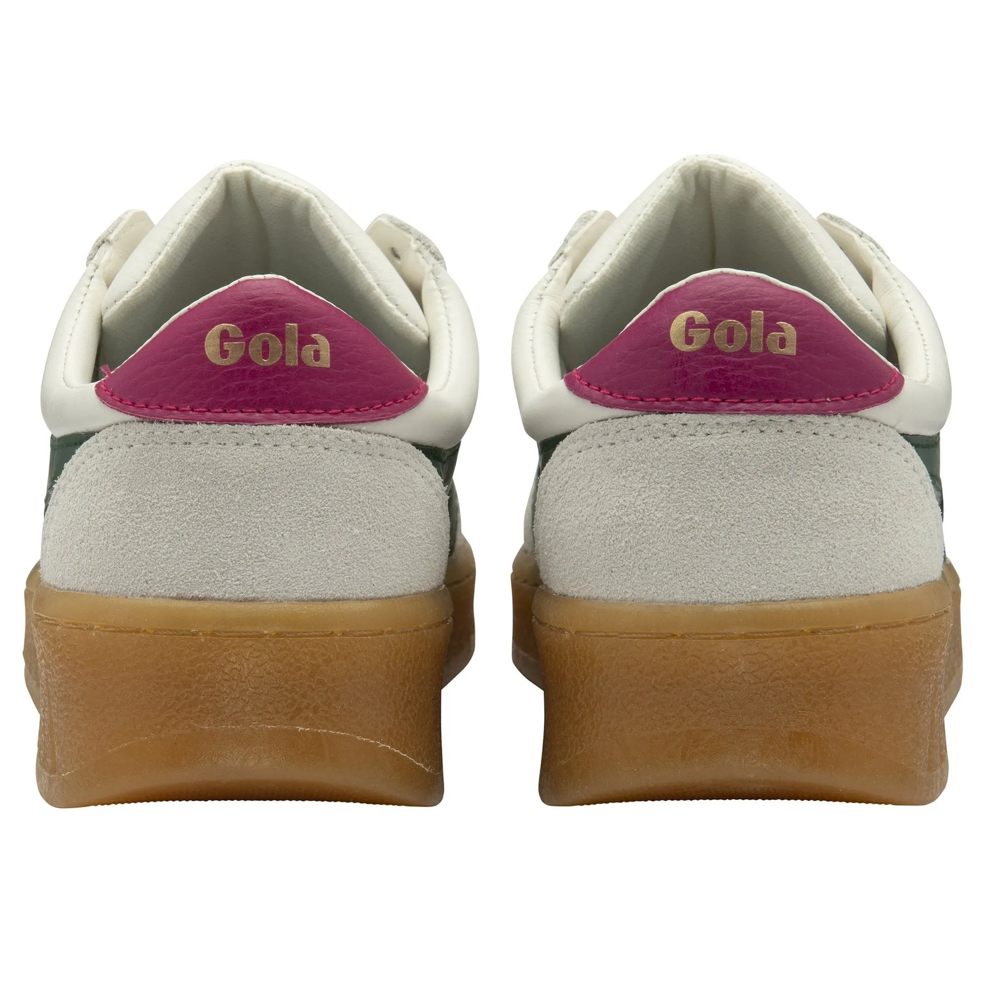 The Grandslam Elite Sneaker - White   Evergreen   Fuchsia   Gum