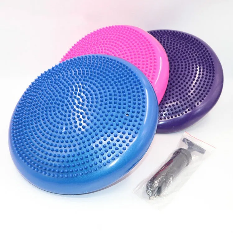 Thick Explosion-proof Yoga Special Massage Balance Cushion, Diameter: 33cm, Specification:With Gas Needle(Pink)