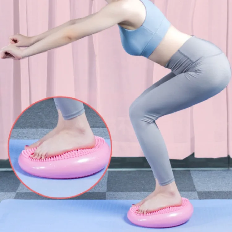 Thick Explosion-proof Yoga Special Massage Balance Cushion, Diameter: 33cm, Specification:With Gas Needle(Pink)