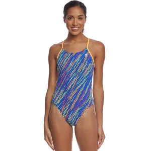 TYR - Sassari Cutoutfit Ladies Swimsuit - Royal/Yellow