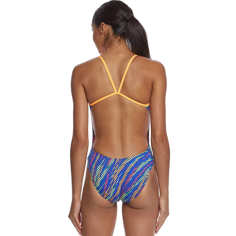 TYR - Sassari Cutoutfit Ladies Swimsuit - Royal/Yellow