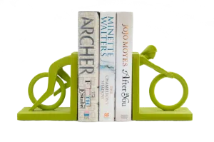 Velvet Cyclist Bookends (Green)