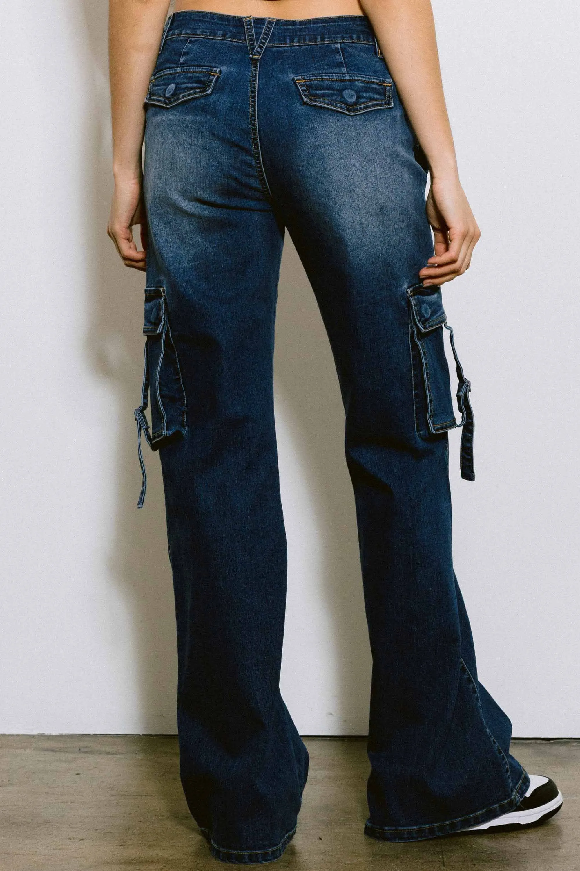 y2k Flare Cargo Jeans