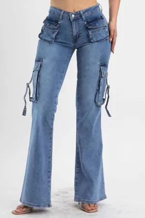 y2k Flare Cargo Jeans