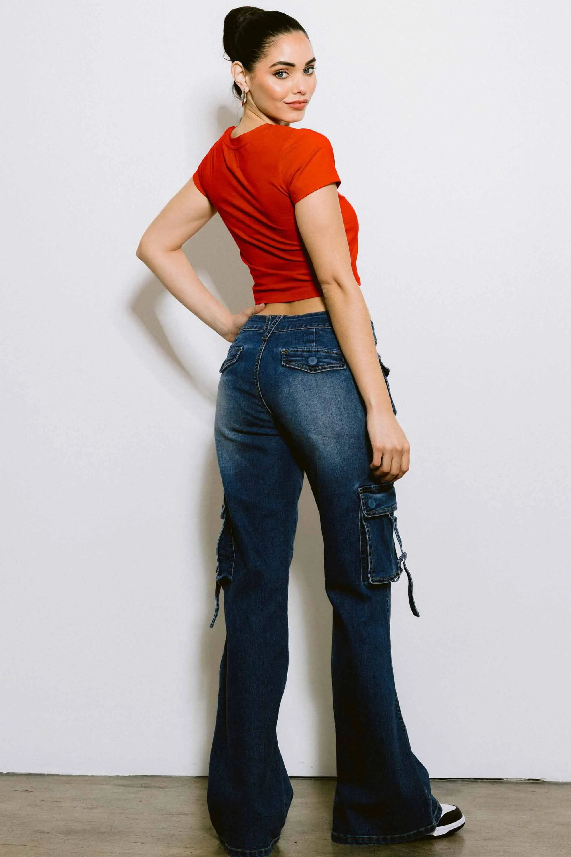 y2k Flare Cargo Jeans