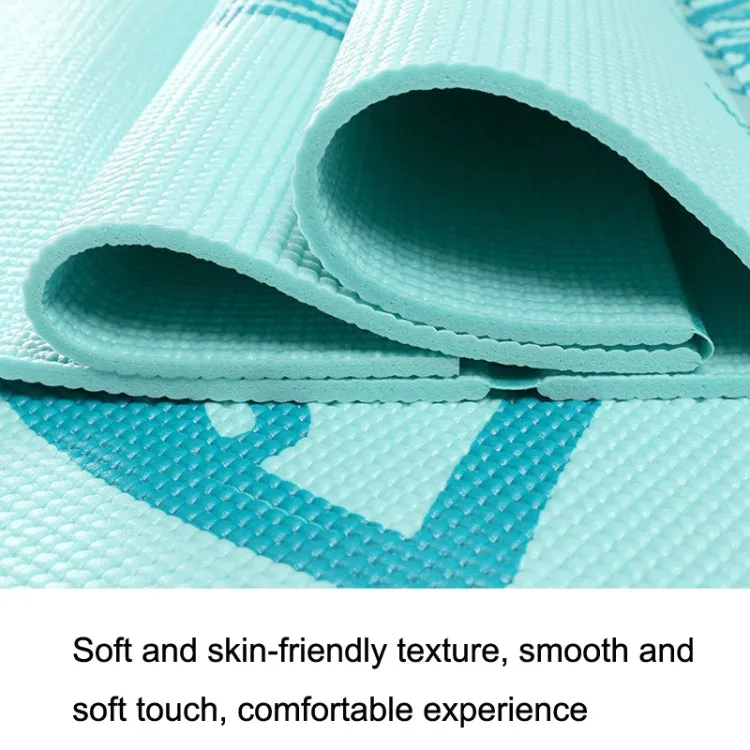 YM15C Portable Travel Thick Fold Yoga Pad Student Nnap Mat, Thickness: 5mm (Light Blue Printed)